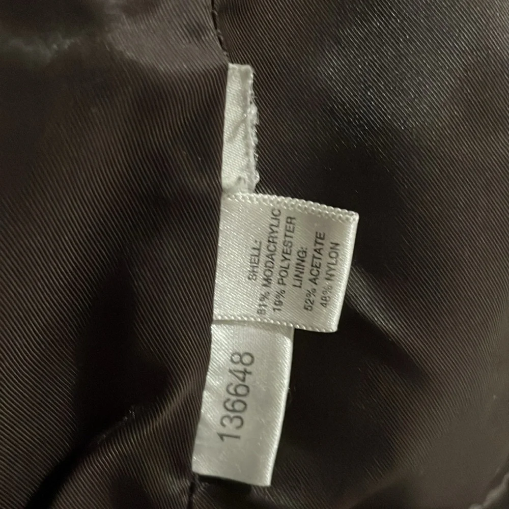 LOFT Rich Brown Faux Fur Vest - Picture 4 of 5